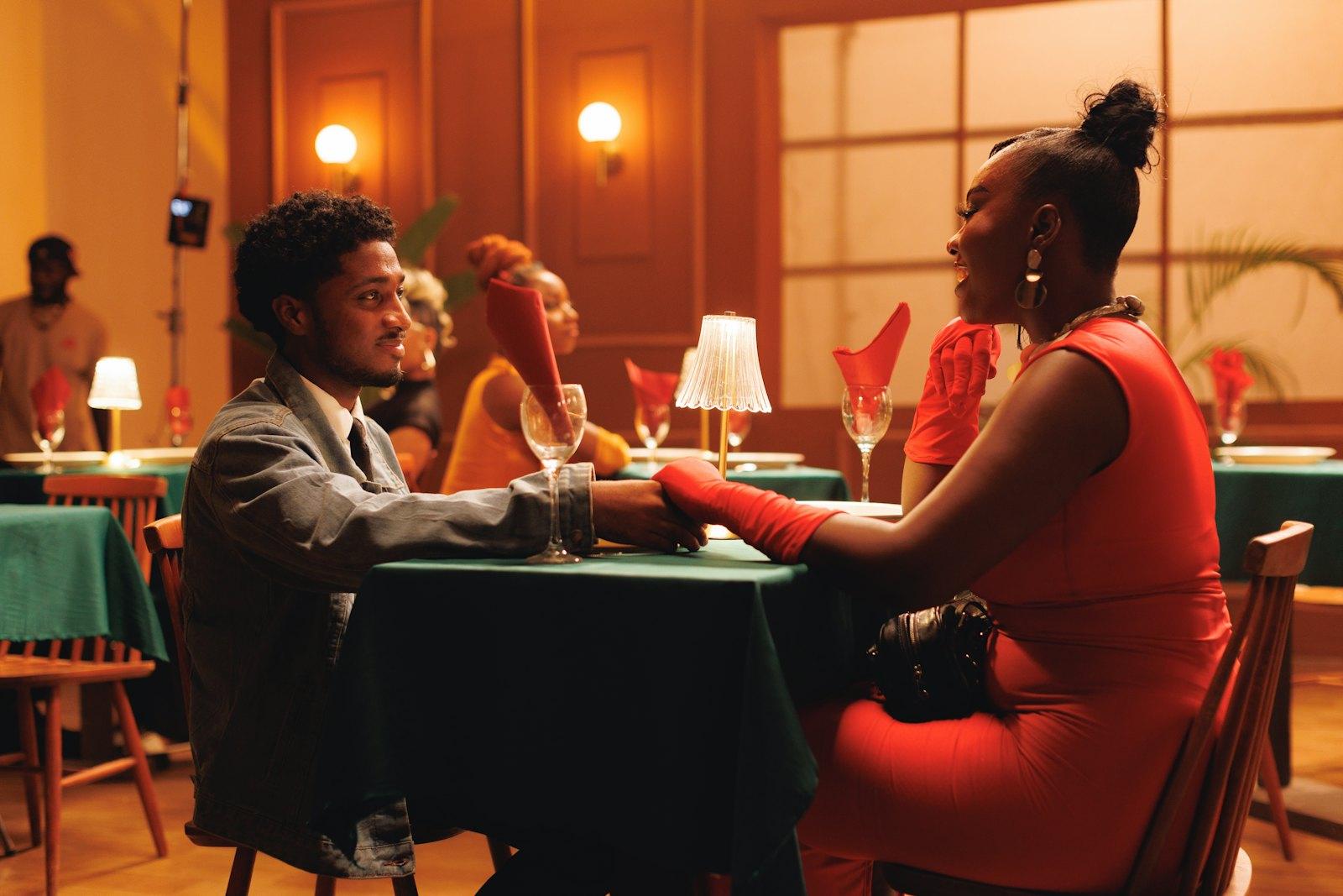 Couple on a dinner date