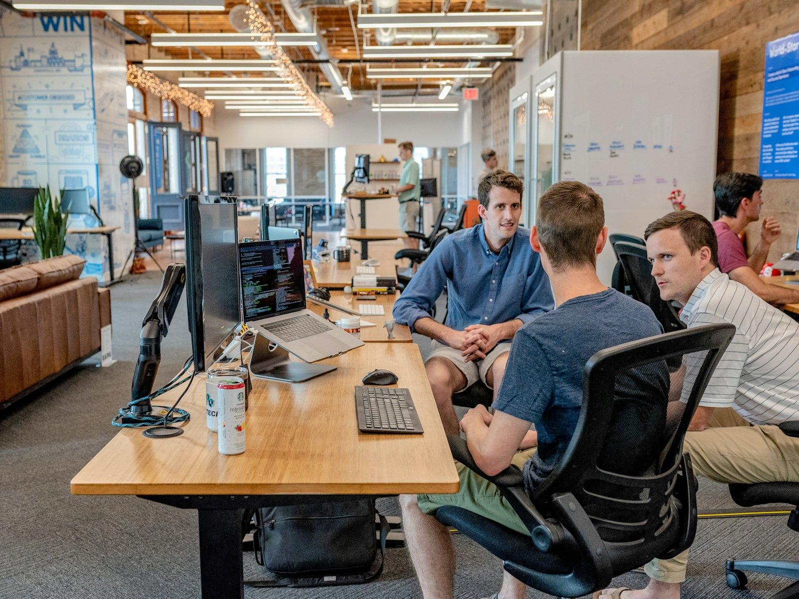 Sales team at work