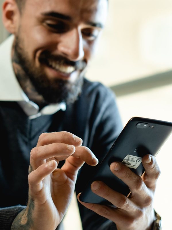 Business owner on a call